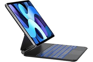 nimin iPad Air 5 2022 / Air 4 2020 10.9 Tastatur Hülle für iPad Pro 11 Zoll (3. /2. /1. Gen) mit Trackpad, 7 Farbige Beleuchtung, Magnetische Freischwebende Design, QWERTZ Deutsches Layout