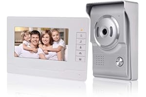Kadongli KDL Video Intercom System Smart Video Door Phone Doorbell 7 Inch 480P Waterproof Outdoor IR Camera with Monitor for Home (1 Monitor)