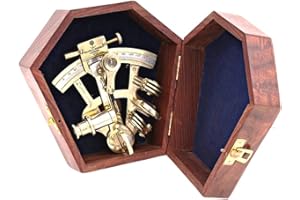 ROORKEE INSTRUMENTS (INDIA) A NAUTICAL REPRODUCTION HOUSE Solid Brass Sextant Kelvin Hughes London-Nautical Gift-Astrolabe by Roorkee Instruments India