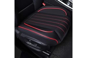 HONCENMAX Car Seat Cover Cushion, Auto Bottom Front Driver & Passenger Seat Protector Pad with Leg Support Pillow /3D Edge Wrapping, Fit Most Sedan, Vehicles, SUV, or Van - 2PCS
