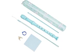 Czzmy Blockflöte für Kinder Anfänger Sopran Deutsche Griffweise, 8-Loch Flöte für Erwachsene(6-Grünes Einhorn)