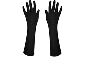 bonballoon Stretch Gloves Sleeves Arm Arms Cover Covers Veil Hijab Hejab Islamic Islam Abaya Muslim Hijab Extensions Modest Glove Sleeve Women Winter Warm Warmer Outdoor Sun Block Ladies (Blacks),