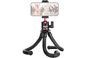 NEEWER Mini Trépied Flexible Caméra Smartphone avec Télécommande, Perche à Selfie Vlog avec Phone Holder et Action Camera Adapter Compatible avec GoPro Insta360 iPhone Samsung,Digital Camera,TP34