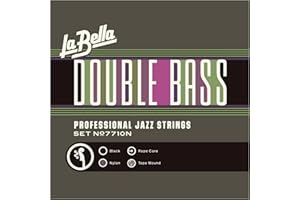 La Bella Strings "Double Bass - 7710N-BB - For Ampeg® Baby Bass - Black Nylon Tape Wound" Strings for Double Bass - Black Nylon Tape Wound - Full Set