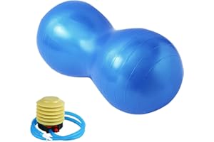 AOYFUWELL Peanut Ball Sensory Kids, Exercise Ball, 17.7x35.4" Yoga Balls, Gym Ball for Kids Therapy, Fitness Ball for Pilates, Physical Therapy, Pregnancy Birth Exercise Ball, Women Men Core Training Balls