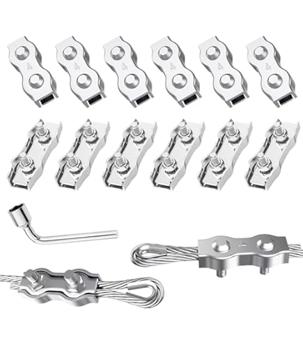 M6 Duplex Clips Serre-câbles En Acier Inoxidable 304 Pinces Duplex Pour Filin Pour Cordes A Linge En Cable Metallique Voiles De Soleil Suspe Sunmostar 9f4e1dde7ac340f6
