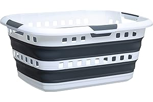 DAMDAM GO Cesto de Ropa Plegable 45L, Gran Capacidad, Diseño Compacto y Resistente para Casa, Dormitorio y Lavandería