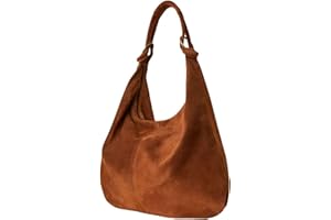 LeahWard Women's Large Soft Genuine Suede Leather Shoulder Bag, Handbag Tote Bag,