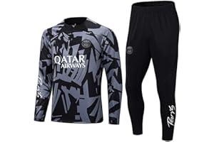 WDDWYHLL Tuta da calcio, da uomo, a maniche lunghe, abbigliamento sportivo, traspirante, per fitness, corsa, jogging, per ragazzi