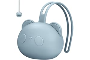 AIRFISH Silicone Dummy Case, Pacifier Holder Case, BPA Free Baby Bear Pacifier Holder Cover, Portable Soother Pods for Baby Travel Pacifiers, Pacifier Accessories for Boys and Girls-Blue