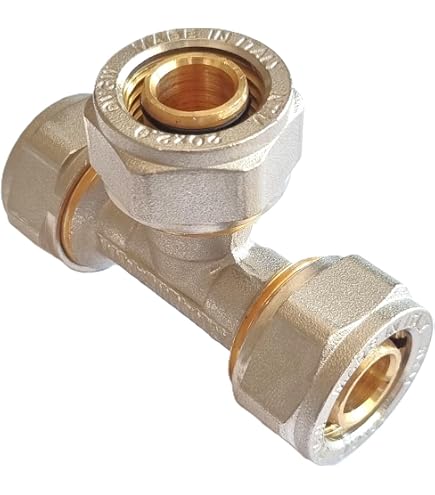 2 Raccordo A Compressione 20x2 Mm 3/4" - Per Tubi Riscaldamento A Pavimento, In Ottone, Joycabin