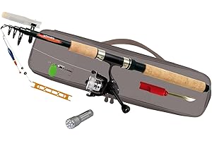 Paladin Angelset für Kinder - Kinderangel Set einsatzbereit Teleskop-Angelrute 180 cm & Rolle Spinnrute Kid Combo Angeln Zubehör inkl. Angelschnur & Köder angelfertig