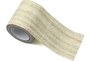 burkfeeg Woodgrain Repair Cinta Adhesiva Realista Cinta de Reparación de Muebles para Gabinetes de Piso de Grano de Madera (8cm*4.57m)-Gris Claro