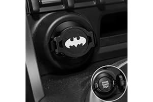 MINSEZHI Push Start Button Cover,Car Engine Push to Start Accessories,Car Ignition Button Cover,Flip-Top Design,Suitable for Various Models(Black)
