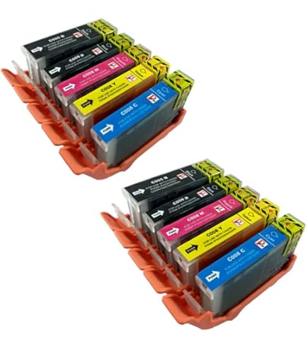 20 Druckerpatronen Mit Chip Für Canon Pixma IP-4200, IP-4300, IP-5200, IP-4500, IP-5200R, IP-5300, MP-500, MP-510, MP-530, MP-600, MP-600R, MP-800, MP-800R, MP-810, MP-830, Ersetzt PGI-5 Und CLI-8