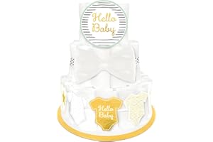 Amscan Kit Décoration Gâteau de Couches Hello Baby 4 Pièces