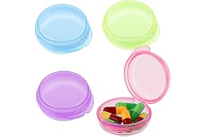 WLLHYF Mini organizer na pigułki, małe pudełko na tabletki, urocze przenośne etui na tabletki do torebki kieszonkowej, podróżne pojemniki do przechowywania, etui na zatyczki do uszu, dozownik leków, uchwyt