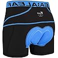 BALEAF Mens Cycling Shorts 4D Padded Bike Underwear Mountain Bicycle Riding Breathable Undershorts Blue Size L