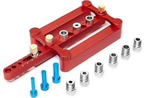 YoHold Guide de Perçage Bois, gabarit de perçage à vertical, localisateur de trous pour le bois, guide de perçage pour chevilles de 6/8/10 mm pour le positionnement du gabarit de perçage du bois