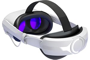 AUBIKA Correa Elite con Batería para Oculus Quest 2 Accesorios, Prolongar el tiempo de juego&Contrapeso&Carga rápida, VR Correa Reemplazo
