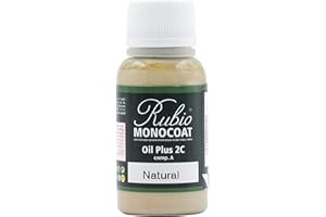 Rubio Monocoat Oil Plus 2C, Olio per Legno ad Asciugatura Rapida, Conservante Ecologico per Legno ad Uso Interno, Olio di Semi di Lino, incl Acceleratore (Parte B) - Natural, 20 ml