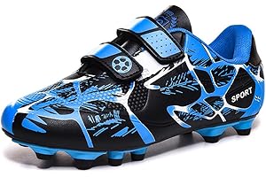 RIAWEXEN Football Shoes Boys Trainers Kids Football Boots Girls Low Top Non-Slip Football Training Shoes Unisex Children Soccer Shoes for Outdoor