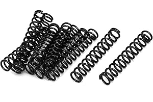 TA-VIGOR 10Pcs Extended Compressed Spring, 1.2mm Wire Dia, 8mm OD, 45mm Length Durable Stainless Steel Small Dual Hook Tension Spring for Furniture Screen Doors Repair Projects