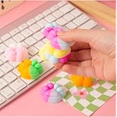 LRS STORE 4 Adet Minik Kedi Patisi Pufi Taba Squishy Stres Oyuncağı Pati Sukuşi