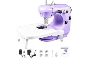 YOPOTIKA Sewing Machine for Beginners, 2- Speed Mini Sewing Machine with Extension Table& Foot Pedal& Sewing Kits, Best Gift for, Girls, Women