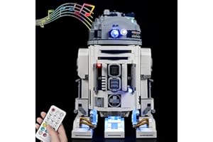Hosdiy Jeu de Lumière avec Télécommande Musique pour (R2D2) Modèle - LED Éclairage Kit Compatible avec Lego 75308 (Seul Lumière, sans Modèle)