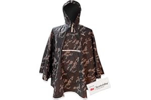 Salzmann Poncho Antipioggia per Bambini - Impermeabile per ragazze e ragazzi - Realizzato con 3M Scotchlite