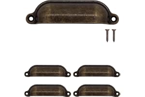 FUXXER® Lådhandtag, möbelhandtag, järn, möbelhandtag, skänk, kistor, vintage byrå, antik bronsdesign, lantlig stil, 100 x 26
