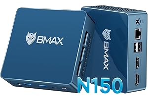 BMAX Ufficio Mini PC W-11 Pro Intel N150 (supera N95/N97, fino a 3,6 GHz), 16 GB DDR4 512 GB SSD Mini computer desktop, micro PC doppio display HDMI DP 4K a 60 Hz RJ45 Gigabit Ethernet/WiFi dual band