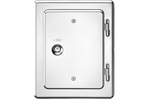 UPMANN 10119 - Puerta para chimenea (acero inoxidable V2A, cierre cuadrado, 1 unidad)