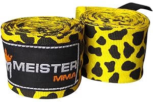 Meister Paire de bandages élastiques en coton pour MMA et boxe - 4,5 m de long