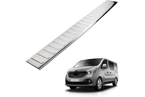 CHROMEMASTER | Rear Bumper Protector Compatible with Renault Trafic 2014+; Stainless steel, Polished, Chrome; Paint Protection Strip Shields the Rear Bumper from Scratches and Damage