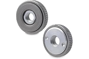 ACTIUSIS Nakrętka szybkomocująca do szlifierki kątowej, nakrętka kątowa M14, szlifierka kątowa, rowek, wymiana tarcz szlifierskich bez narzędzi, do szlifierki kątowej, rowek, 2 sztuki