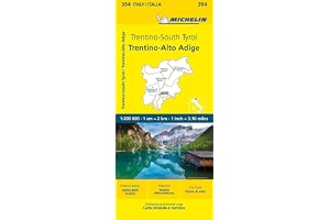 Trentino - Michelin Local Map 354: Straßen- und Tourismuskarte 1:200.000