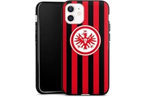 DeinDesign Silikon Hülle kompatibel mit Apple iPhone 12 Case schwarz Handyhülle Eintracht Frankfurt Streifen SGE
