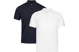 DANISH ENDURANCE Polo Shirt for Men Adult, Organic Cotton, Classic Fit, Soft & Comfortable, Short Sleeve, 1 or 2 Pack