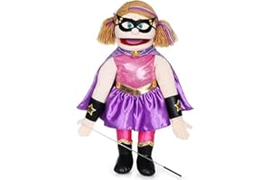 SILLY PUPPETS Marionnette de style ventriloque de 63,5 cm - Motif fille pêche
