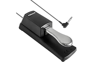 VOHALO Sustain Pedal für MIDI Keyboards Digital Pianos Fußpedal Polaritätsschalter 2M Kabel