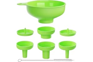 Breiter Mund Küchen Trichter, Pisol Lebensmittelqualität Kunststoff-Kochkonservierungstrichter mit 4 Größen Ausläufen zum Befüllen von breiten und regulären Mason Jars, Gewürzen, Shampoo