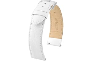 HIRSCH Kansas Watch Strap Genuine Calf Leather Buffalo Embossed for Men & Women