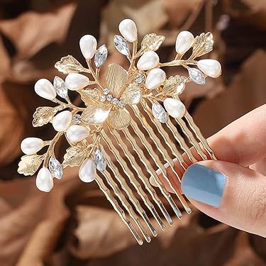 Ruihfas Braut-Haarschmuck Mit Strass Und Kristall - Haarspange Für Damen, Rot, Ca. 6.5 X 4.6 Cm