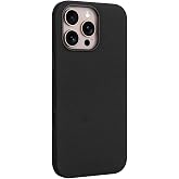 Ottonova iPhone 16 Pro Max İ&ccedil;in Magsafe İle Uyumlu Manyetik Şarj &Ouml;zellikli Arkası Kumaş Yanları Silikon Vegas Kapak Siyah
