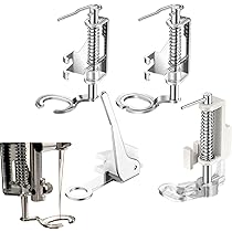 Set 4 Piedini In Metallo Per Macchina Da Cucire – Piede Rammendo, Trapuntatura, Ricamo E Punte Aperta/Chiusa – Universali - 3
