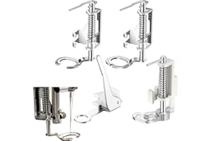CERIOLL Premium-Qualität Nähmaschinen-Nähfuß für Quilt und Stickerei, 4 Stücke Free Motion Metall, Großes Metall-Fuß