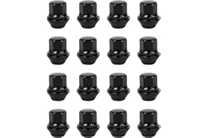 Bohaner 20 Tuercas de rueda M12 x 1,5 60° cerradas de acero, para Fiesta, Focus, Fusion, B-Max, Cougar C-Max Mondeo (Negro)