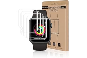 Carantee 4 Stück Schutzfolie für Panzerglas für Apple Watch Series 4/5/6/se/se2 (40mm), Flexible TPU, Wasserdicht, Anti Kratzer iWatch 40mm Schutzglas, HD-Klar Apple Watch 40mm Displayschutzfolie